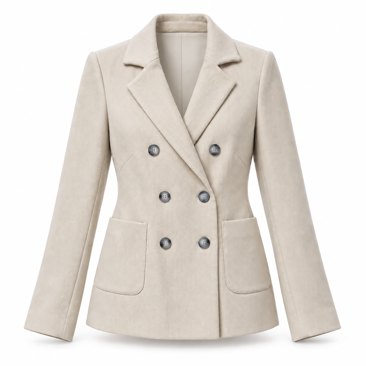 Giacca doppio petto color latte
