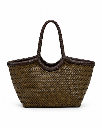 Nantucket Small Bi-Colour | Khaki / Dark Brown