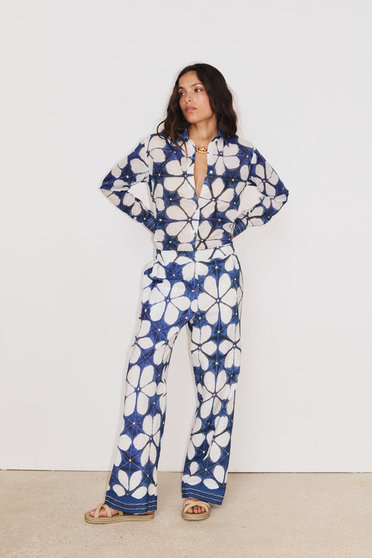 Pantalone Lotus di Stella Forest, stampa floreale