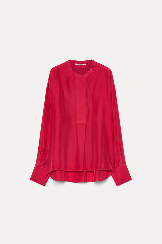 Camicia Habutai di Seta, colore Avio